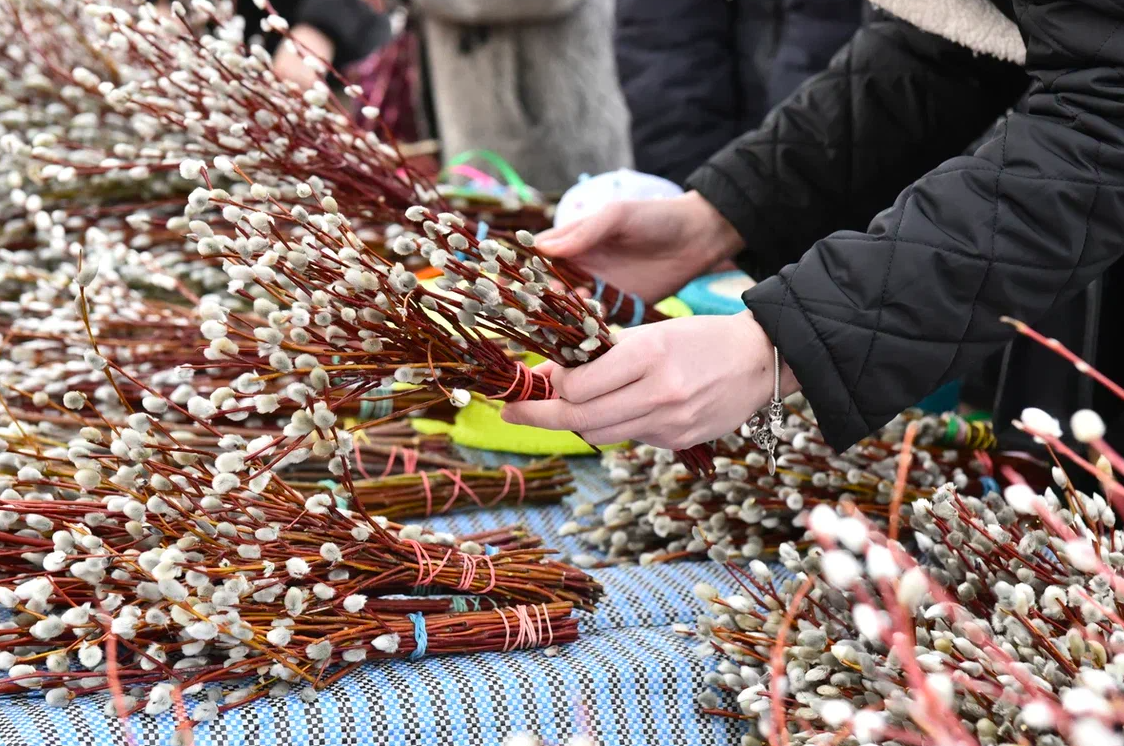 Фото В Новосибирске опубликованы кадры праздничной службы и ярмарки в Вербное воскресенье 13